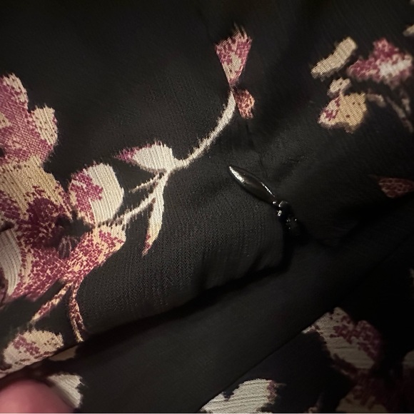 DKNY Black Floral Midi Dress - Picture 7 of 7